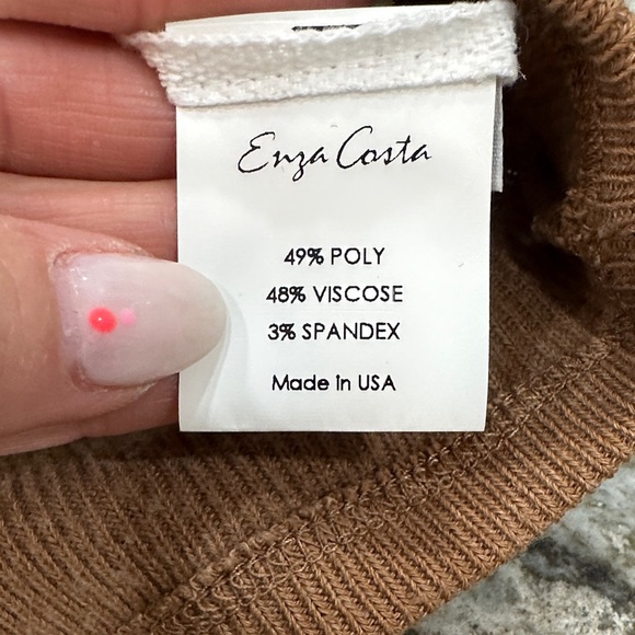 Enza Costa Camel Knit Midi Pencil Skirt - Picture 5 of 6